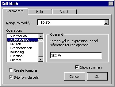 cellmath - dialog box