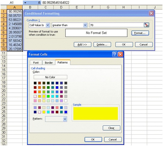 Conditional formatting