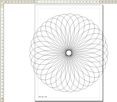 Rozeta rysowana Super Narz?dziem Danny'ego